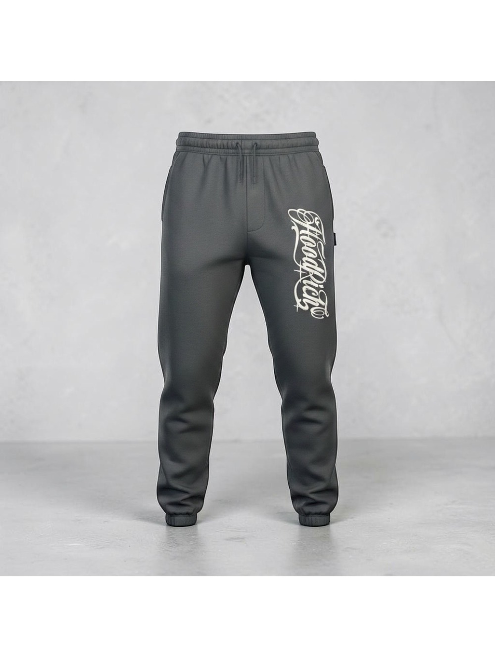 Hoodrich Men’s Gray Logo Jogger Sweat Pants Size Medium NET